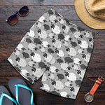 Doodle Sheep Pattern Print Men's Shorts