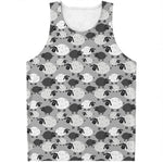 Doodle Sheep Pattern Print Men's Tank Top