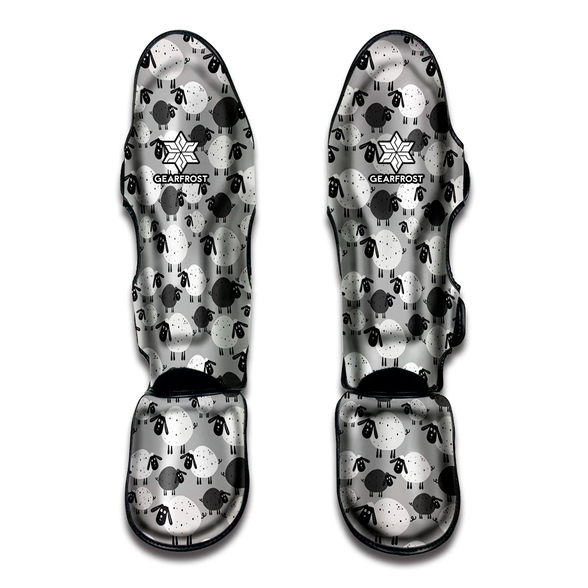 Doodle Sheep Pattern Print Muay Thai Shin Guard