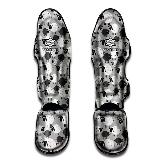 Doodle Sheep Pattern Print Muay Thai Shin Guard