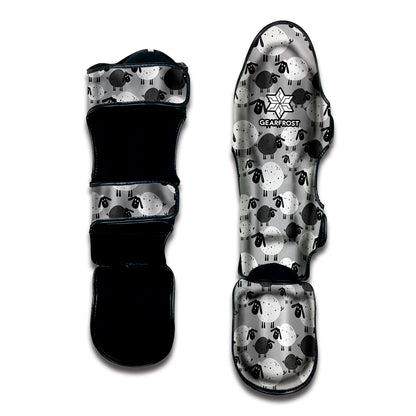 Doodle Sheep Pattern Print Muay Thai Shin Guard