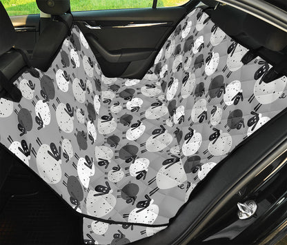 Doodle Sheep Pattern Print Pet Car Back Seat Cover