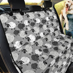Doodle Sheep Pattern Print Pet Car Back Seat Cover
