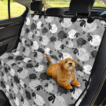 Doodle Sheep Pattern Print Pet Car Back Seat Cover