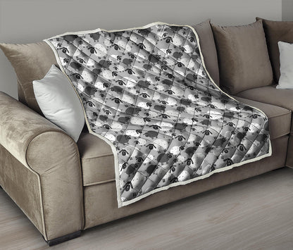 Doodle Sheep Pattern Print Quilt