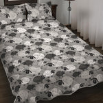Doodle Sheep Pattern Print Quilt Bed Set