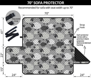 Doodle Sheep Pattern Print Sofa Protector