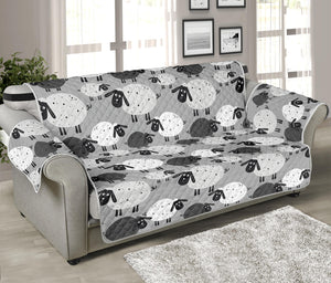 Doodle Sheep Pattern Print Sofa Protector