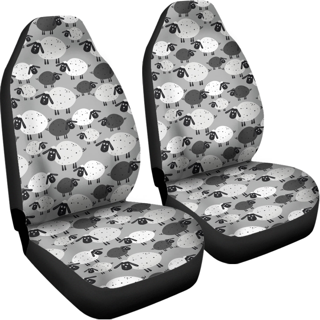 Doodle Sheep Pattern Print Universal Fit Car Seat Covers