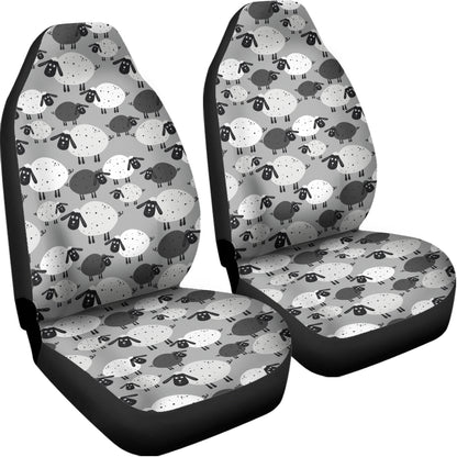 Doodle Sheep Pattern Print Universal Fit Car Seat Covers
