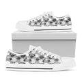 Doodle Sheep Pattern Print White Low Top Sneakers