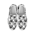 Doodle Sheep Pattern Print White Slip On Shoes