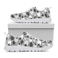 Doodle Sheep Pattern Print White Running Shoes