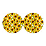 Doodle Sunflower Pattern Print Car Coasters
