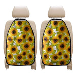 Doodle Sunflower Pattern Print Car Seat Organizers