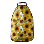 Doodle Sunflower Pattern Print Car Seat Organizers