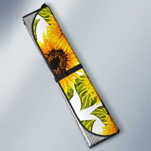 Doodle Sunflower Pattern Print Car Sun Shade GearFrost