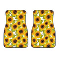 Doodle Sunflower Pattern Print Front Car Floor Mats