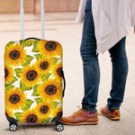 Doodle Sunflower Pattern Print Luggage Cover GearFrost