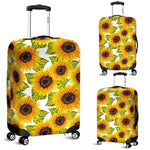 Doodle Sunflower Pattern Print Luggage Cover GearFrost