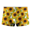 Doodle Sunflower Pattern Print Men's Boxer Briefs