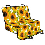 Doodle Sunflower Pattern Print Pet Car Back Seat Cover