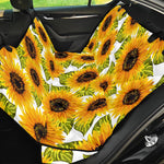 Doodle Sunflower Pattern Print Pet Car Back Seat Cover