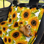 Doodle Sunflower Pattern Print Pet Car Back Seat Cover