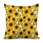 Doodle Sunflower Pattern Print Pillow Cover