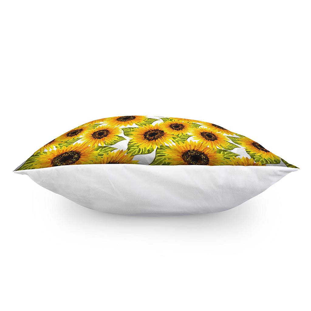 Doodle Sunflower Pattern Print Pillow Cover