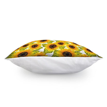 Doodle Sunflower Pattern Print Pillow Cover