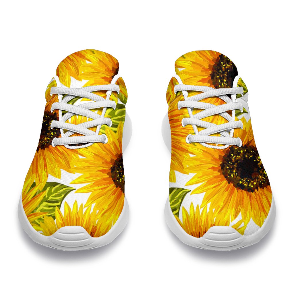 Doodle Sunflower Pattern Print Sport Shoes GearFrost