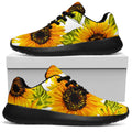 Doodle Sunflower Pattern Print Walking Shoes