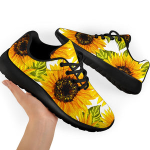 Doodle Sunflower Pattern Print Sport Shoes GearFrost