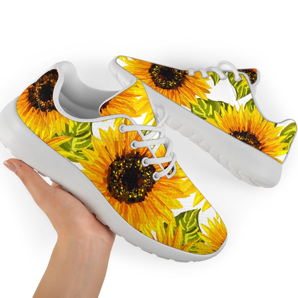 Doodle Sunflower Pattern Print Sport Shoes GearFrost