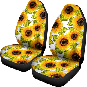 Doodle Sunflower Pattern Print Universal Fit Car Seat Covers