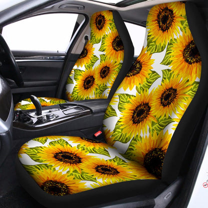 Doodle Sunflower Pattern Print Universal Fit Car Seat Covers