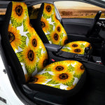 Doodle Sunflower Pattern Print Universal Fit Car Seat Covers