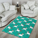 Doodle Unicorn Pattern Print Area Rug GearFrost