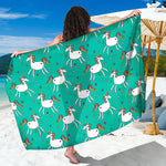 Doodle Unicorn Pattern Print Beach Sarong Wrap