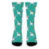 Doodle Unicorn Pattern Print Crew Socks