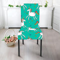 Doodle Unicorn Pattern Print Dining Chair Slipcover
