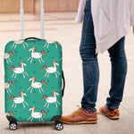 Doodle Unicorn Pattern Print Luggage Cover GearFrost