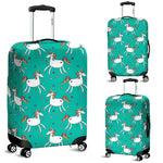 Doodle Unicorn Pattern Print Luggage Cover GearFrost