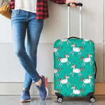 Doodle Unicorn Pattern Print Luggage Cover GearFrost