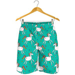 Doodle Unicorn Pattern Print Men's Shorts