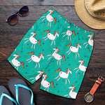 Doodle Unicorn Pattern Print Men's Shorts