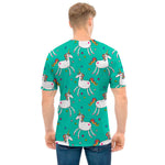 Doodle Unicorn Pattern Print Men's T-Shirt