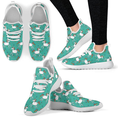 Doodle Unicorn Pattern Print Mesh Knit Shoes GearFrost