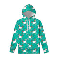 Doodle Unicorn Pattern Print Pullover Hoodie